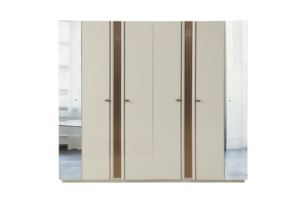 Exklusive 4tlg.Schlafzimmer Set Stil Bett 2x Nachttische und Kleiderschrank