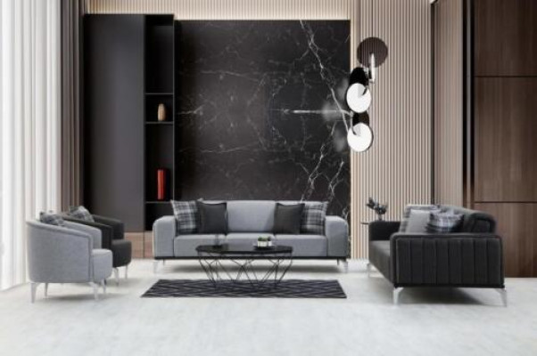 Stilvoll Wohnzimmer Set Besteht aus Sofagarnitur 3+3+1+1 Sitzer 4tlg.
