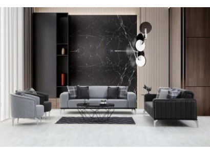 Stilvoll Wohnzimmer Set Besteht aus Sofagarnitur 3+3+1+1 Sitzer 4tlg.