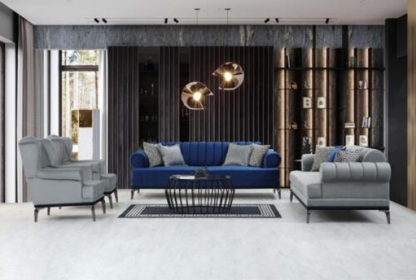 Modern Wohnzimmer Set Besteht aus Sofagarnitur 3+3+1+1 Sitzer 4tlg