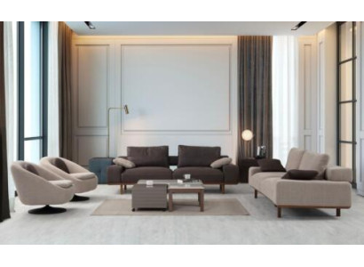 Wohnzimmer Komplette Sofagarnitur Dreisitzer Sessel LuxusCouchtisch 5tlg