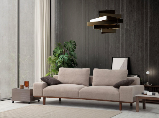 Wohnzimmer Komplette Sofagarnitur Dreisitzer Sessel LuxusCouchtisch 5tlg