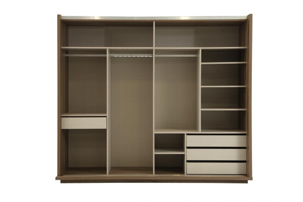 luxuriöse Schlafzimmer Set aus Bett 2x Nachttische und Kleiderschrank 4tlg.