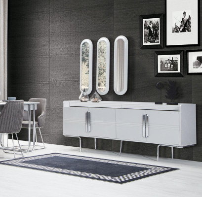 Perfekte Esszimmer Set aus Esstisch 4x Stühle Anrichte TV Lowboard 7tlg