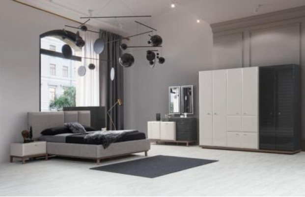 Exklusive Schlafzimmer Möbel Designer Doppelbett Nachtkonsolen Schrank