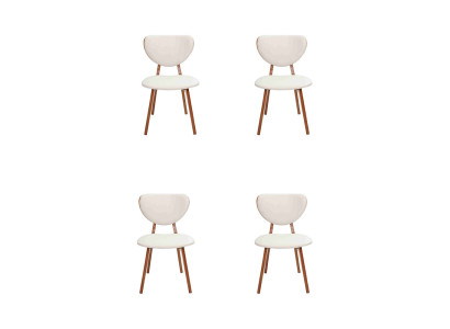 Moderner Esszimmerstuhl Weißer 4x Stühle Holzstuhl Einsitzer Stühle neu