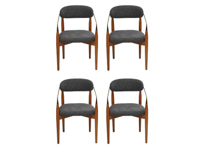 Modern Esszimmerstuhl 4x Stühle mit Armlehnen Polster Einrichtung Luxus Möbel
