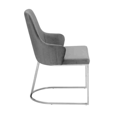 Grauer Stuhl-Set Esszimmerstühle Luxuriöse Sitzmöbel Küchen Möbel 4tlg