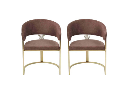 Modernes Esszimmer 2x Stühle Designer Luxus Edelstahl Elemente Textil Neu