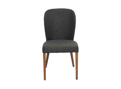 Grauer Moderner Holzstuhl Polster Lehnstühle Designer Einsitzer Sessel