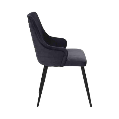 Schwarzer Designer 2x Stühle Luxus Esszimmer Einsitzer Moderne Einrichtung