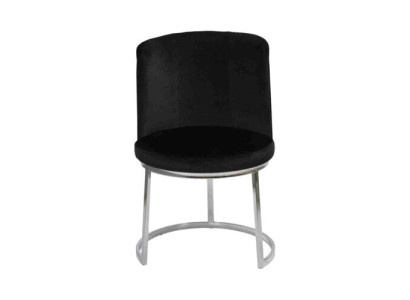 Schwarzer Designer Stuhl Edelstahlfuß Stuhl Moderne Esszimmerstühle Neu