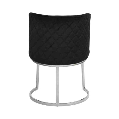 Schwarzer Designer Stuhl Edelstahlfuß Stuhl Moderne Esszimmerstühle Neu