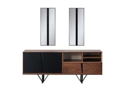 Holzschrank Kommode Sideboard Schrank Anrichte Braun Holz Esszimmer