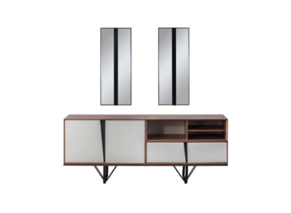 Schrank Sideboard Kommode Holzschrank Anrichte Beige Holz Esszimmer