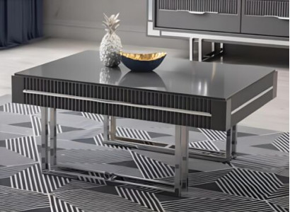 Sofatisch Kaffeetisch Couchtisch Beistelltisch Holz Grau Tisch Moderne