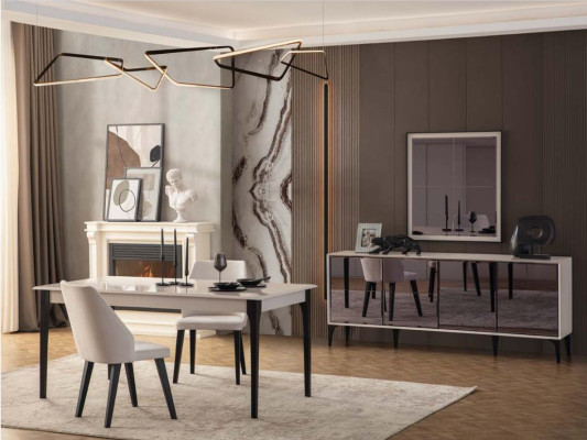 Esszimmertisch Esstisch Tisch Esszimmer Möbel Essecke Holz Weiß