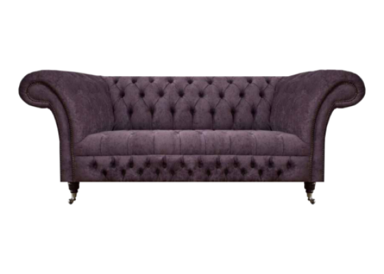 Chesterfield Sofa Zweisitzer Wohnzimmer Couch Luxus Polster Stoff Textil