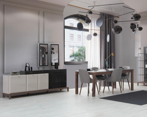 Exklusive Esszimmer Möbel Holz Esstisch Designer Anrichte Polsterstühle