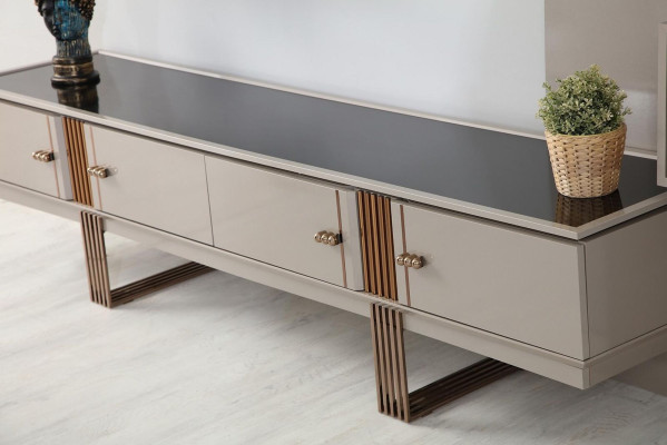 Modern Esszimmer Set Besteht aus Esstisch+4x Stühle+Sideboard 6tlg.