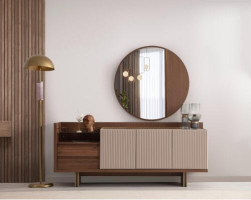 Stilvoll Perfekte Anrichte Braun Farbe Designer Möbel für Esszimmer neu