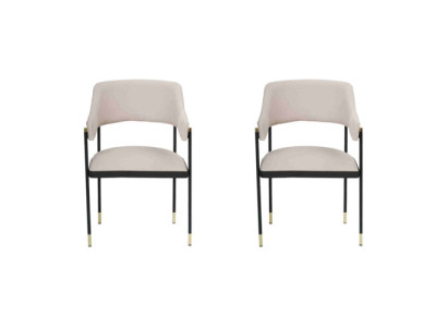 Stuhl Esszimmerstuhl 2x Stühle Weiße Küchenstuhl Lehnstuhl Luxus Modern