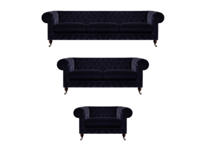 Polstermöbel Sessel Sofagarnitur Dreisitzer mit Zweisitzer Sofas Chesterfield