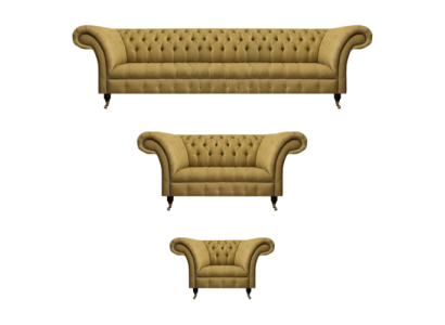 Sofagarnitur Komplett 3tlg Wohnzimmer Chesterfield Sofas Couch Textil Sessel