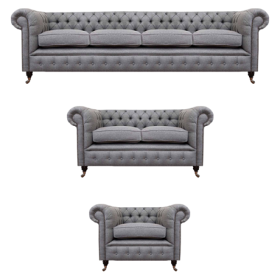 Sofagarnitur Stoff Textil Polstersofa Chesterfield Wohnzimmer Neu Design