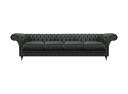 Wohnzimmer Chesterfield Schwarz Sofa Viersitzer Modern Einrichtung Neu