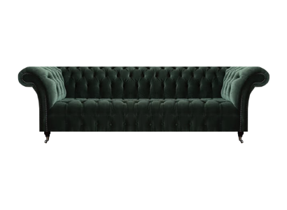 Wohnzimmer Viersitzer Polstermöbel Chesterfield Schwarz Einrichtung Chesterfield
