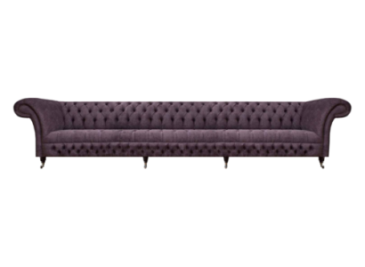 Luxus Polstermöbel Chesterfield Viersitzer Sofa Couch Stoff Wohnzimmer