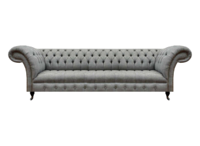Wohnzimmer Luxus Grau Viersitzer Sofa Chesterfield Neu Polstermöbel