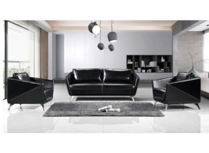 Sofagarnitur 3+1+1 Sitzer Ledersofa Couch Wohnlandschaft Garnitur Design Modern