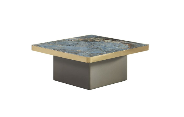 Edler Design Couchtisch Marmor Wohnzimmer Tische luxus Möbel Tisch Edelstahl Neu