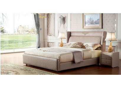 Bett Nachttisch 3 tlg. Schlafzimmer Set Design Modern Luxus Betten Gruppe Leder