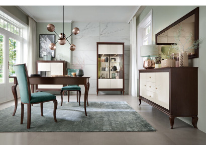 Garnitur Komplett Set Esstisch + 4 Stühle Esszimmer Gruppe Holz Tisch