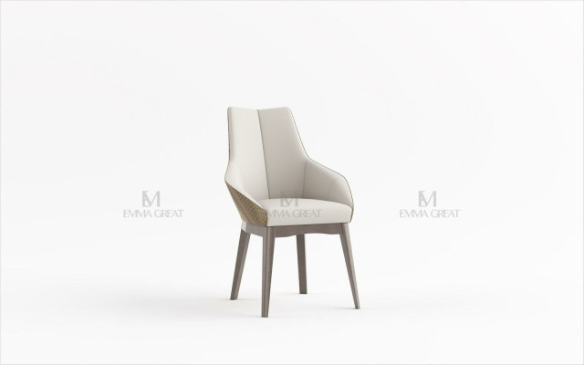 Stuhl 1x Ess Zimmer Polster Stuhl Sessel Fernseh Lounge Club Leder Textil