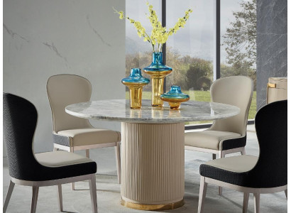 Runder Esstisch Rund Tisch Wohnzimmer Küche 135cm Luxus Marmor Runde Tische Neu