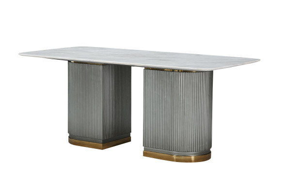 Esstisch tisch möbel design esszimmer tische luxus esstisch marmor edelstahl neu