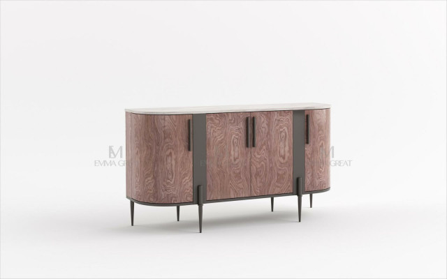 Designer Kommode Anrichte Side Low Board Schrank Sideboard Anrichte Schrank