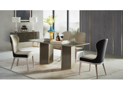 Esstisch Marmor Esstische Esszimmer Tische Tisch Design Holz Edelstahl Luxus