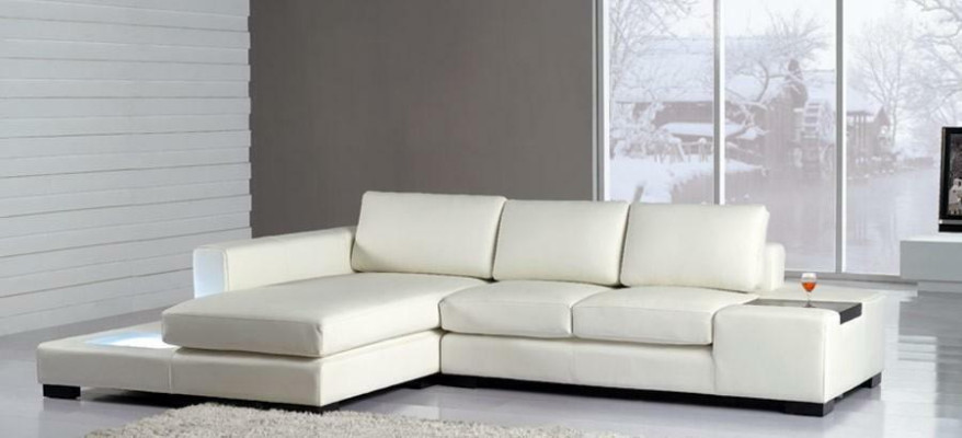 L Form Sofa Couch Polster Garnitur Design Wohnlandschaft Ecksofa Leder