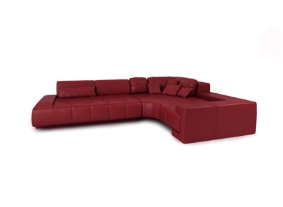 Leder Modern Couch Wohnlandschaft Ledersofa Deko Sofagarnitur Sofa L-Form