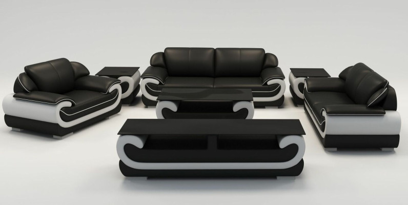 Sofagarnitur 3+2+1 Sitzer + Hocker Set Garnitur Polstersofa Couch