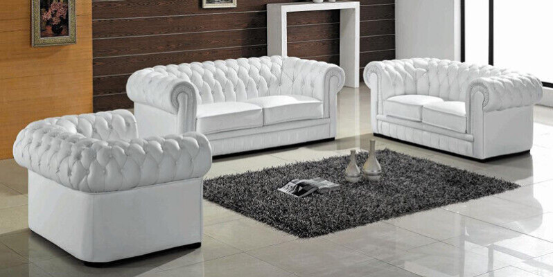 Ledersofa Sofa Couch Sofagarnitur Sitzer Garnitur Design Moderne Sofas