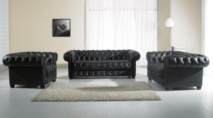 Chesterfield Sofa Couch Polster Designer 3 Sitzer Garnitur Sofas Neu