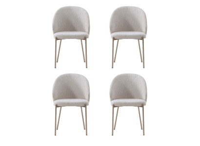 Stilvolle Weiße Stühle Esszimmermöbel Sessel Gepolstert Luxe Stoff Möbel