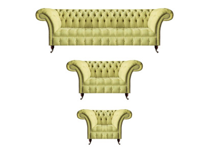 Wohnzimmer Sofa Set 3tlg Luxus Sitzmöbel Chesterfield Sofagarnitur Neu