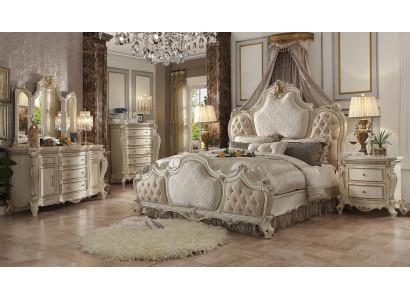 Bett 2x Nachttisch 3 tlg. Schlafzimmer Set Luxus Design Betten Chesterfield